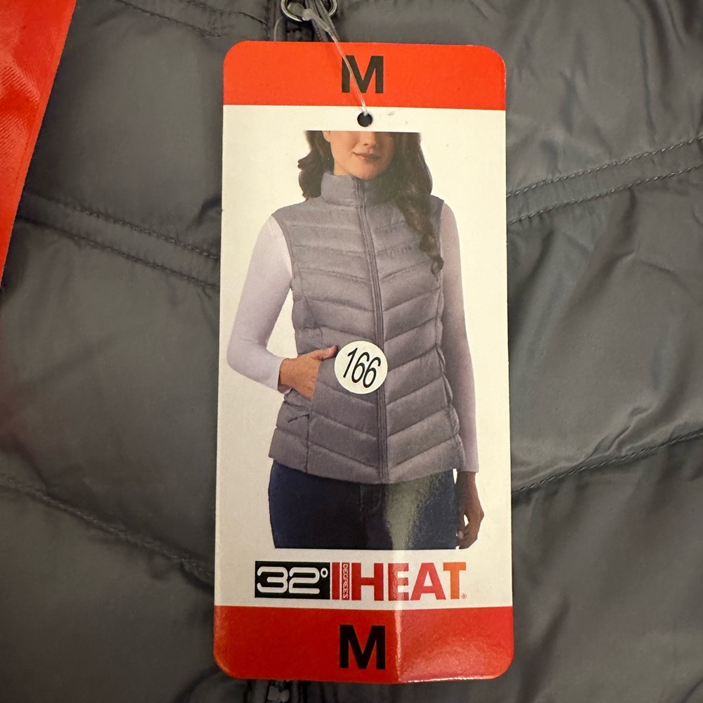 32° Heat Gray Quilted Vest - M nwt super soft